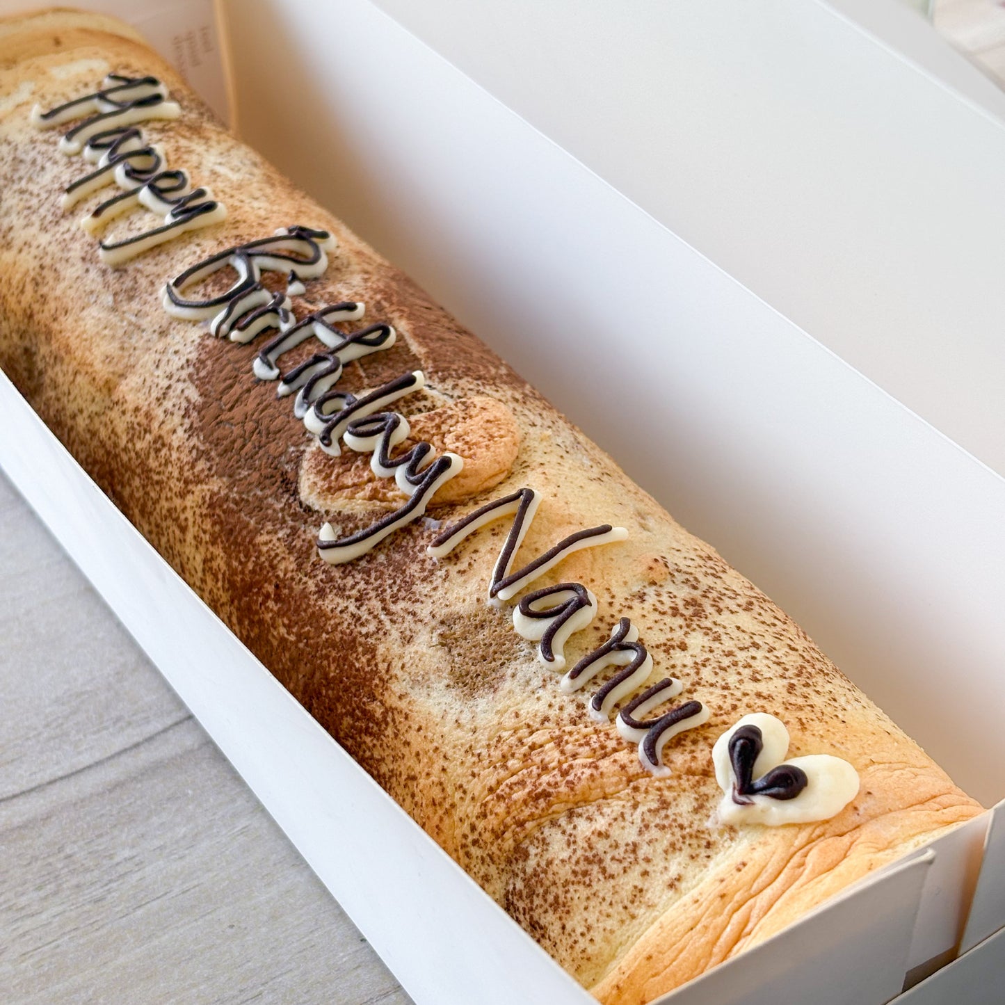 Gluten Free Tiramisu Swiss Roll Log