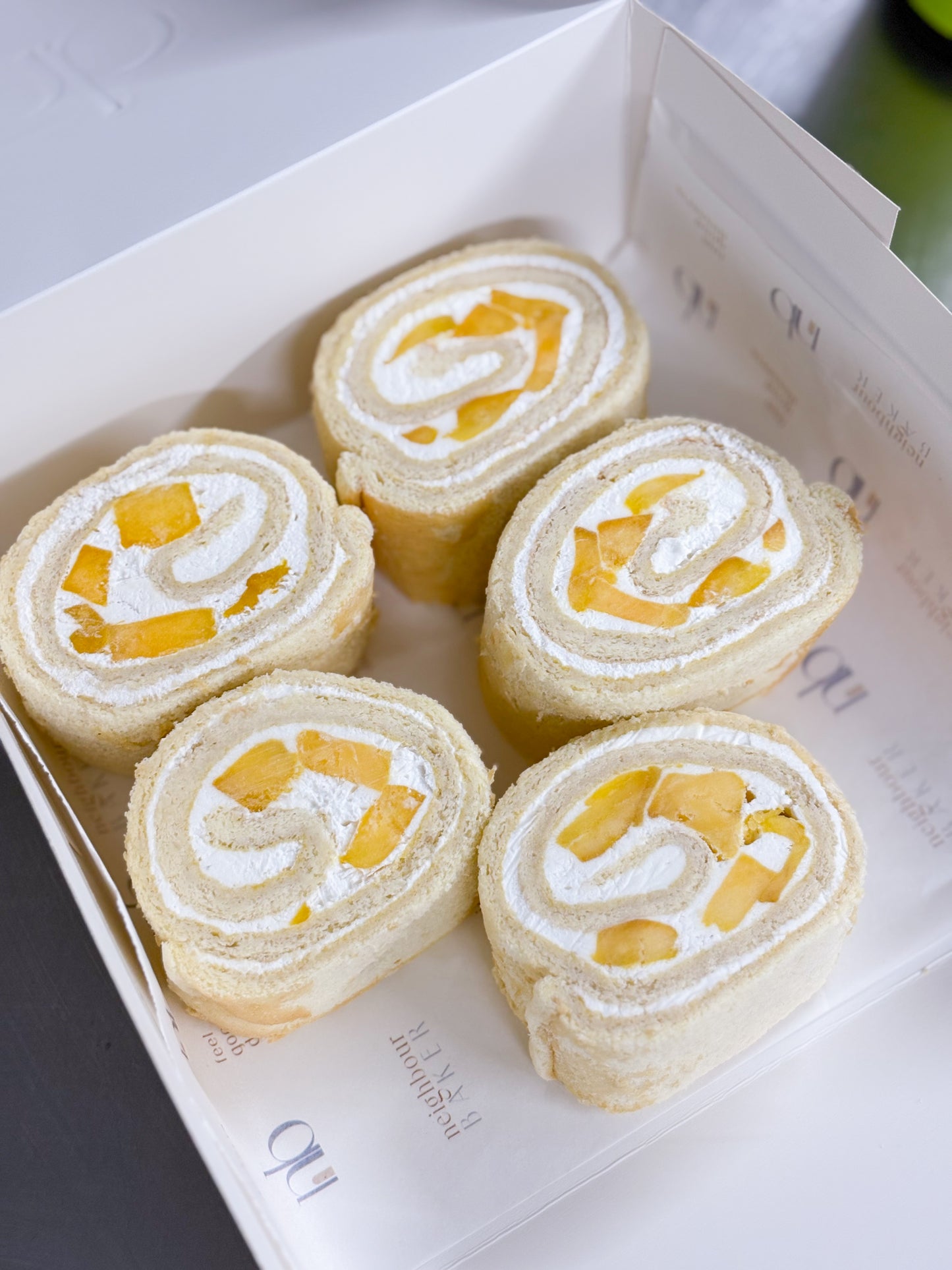 Mango Swiss Roll (single slice)